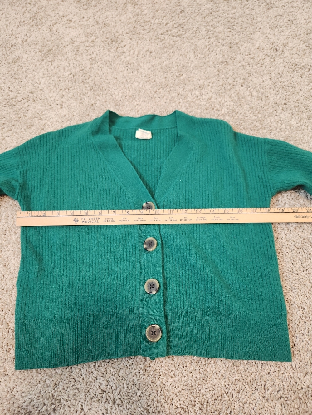 Aspen 100% Extrafine Merino Wool Cropped Cardigan Size Small - Picture 4 of 5